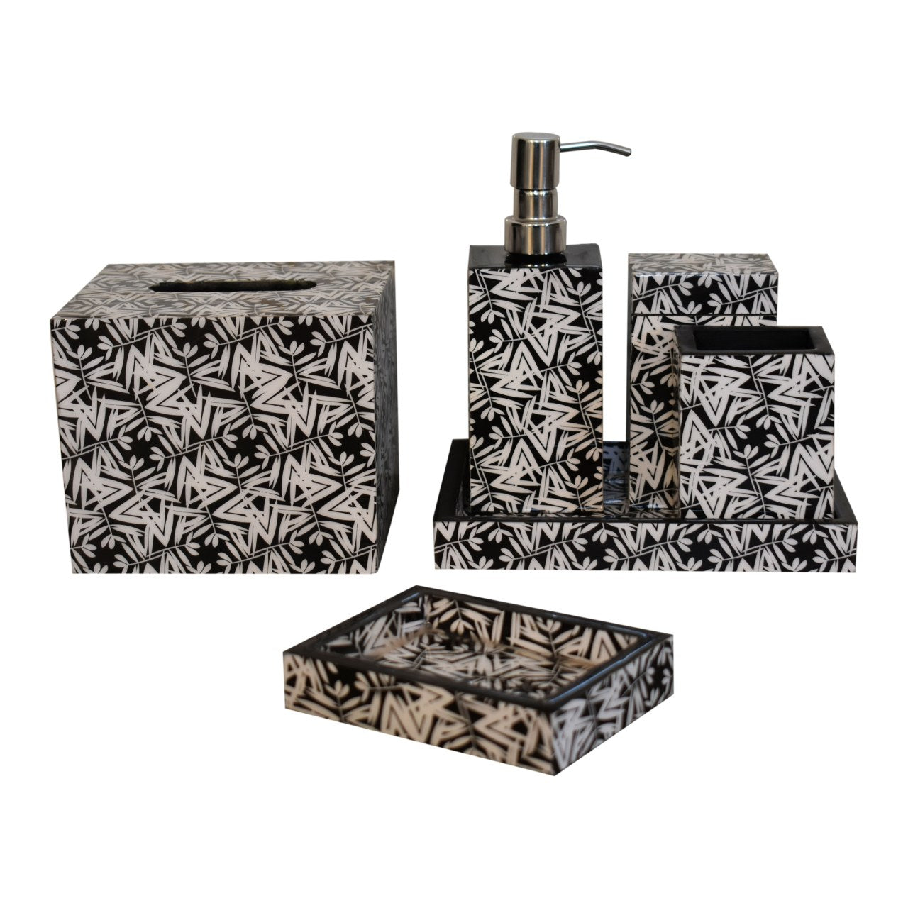 Aztec Print Bathroom Set Of 6