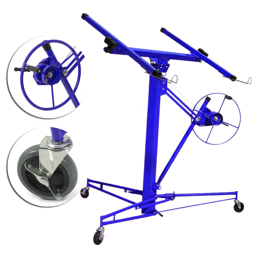 11ft Drywall Lifter With Rolling Casters Panel Hoist | Blue
