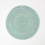Handwoven Round Placemats Set Of 4 | 40cm | Green