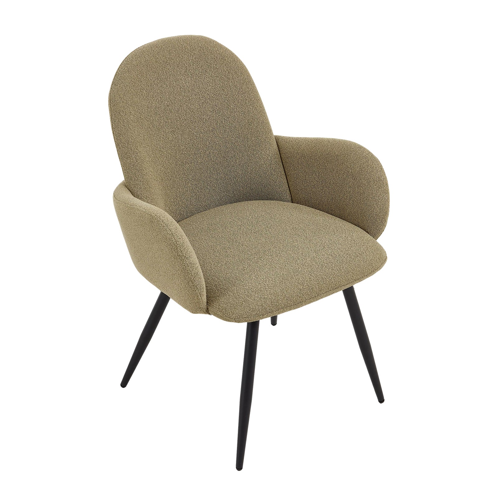 Breeins Set Of 2 Modern Linen Upholstered Dining Chairs