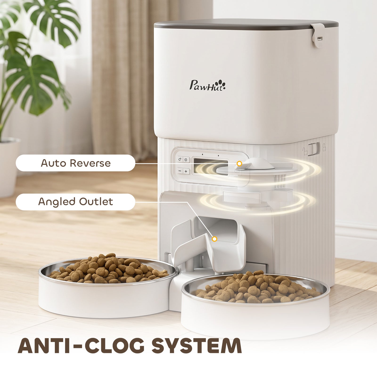 PawHut Automatic Cat Feeder Timed Portion Control 4l