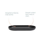 Recycled Soap Dish - Designed to help dry soap quickly - Easy to clean - Made in the UK | Graphite Black