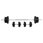 65kg Adjustable Dumbbell And Barbell Set | Black