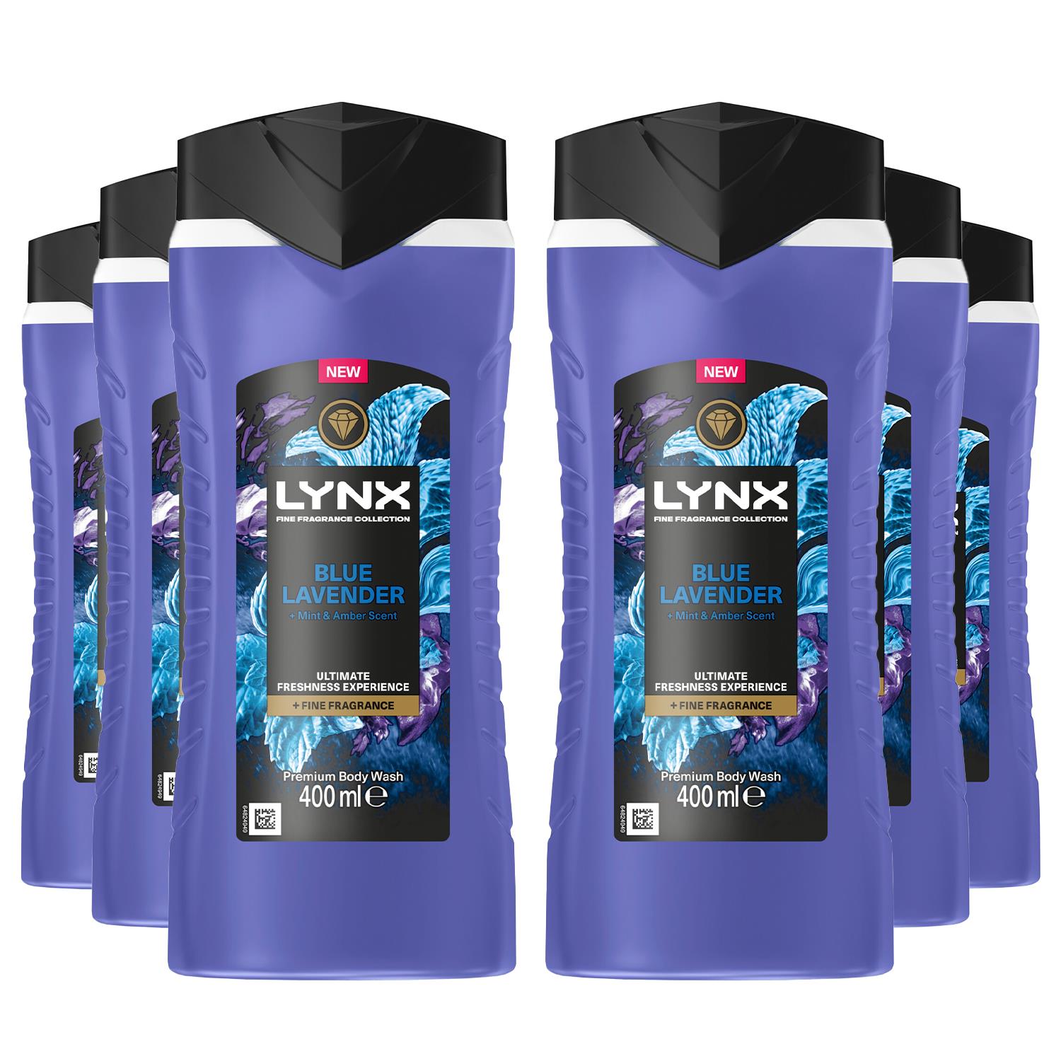 Blue Lavender Body Wash With 12hrs Of Freshness For Men 400ml, 6 Pack | Set-of-6