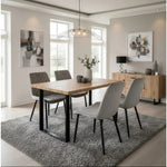 Stylish Colorado Dining Table Set With 4 Amelia Chairs | Grey
