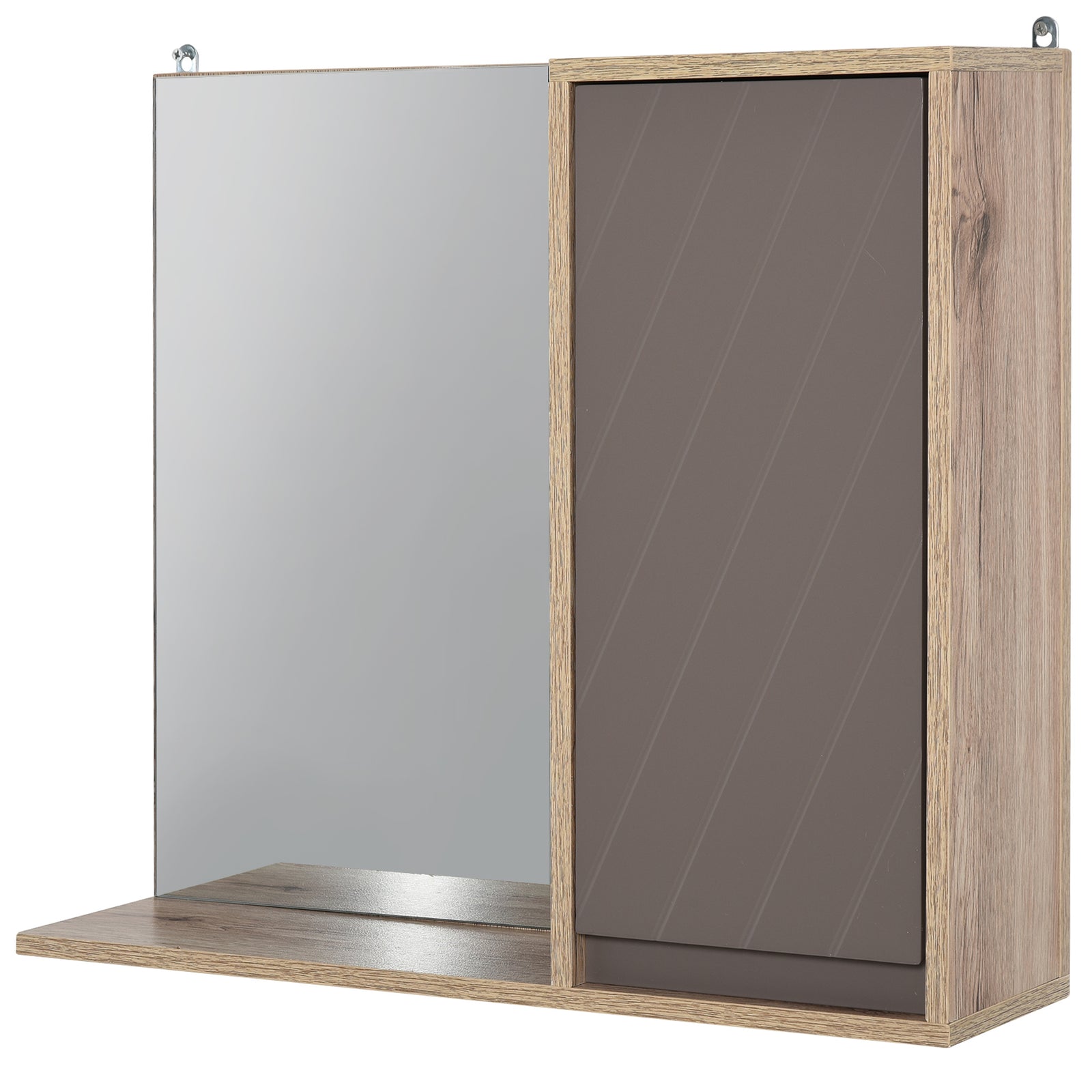 49x57cm Wall Mounting Bathroom Cabinet & Mirror Shelf Door