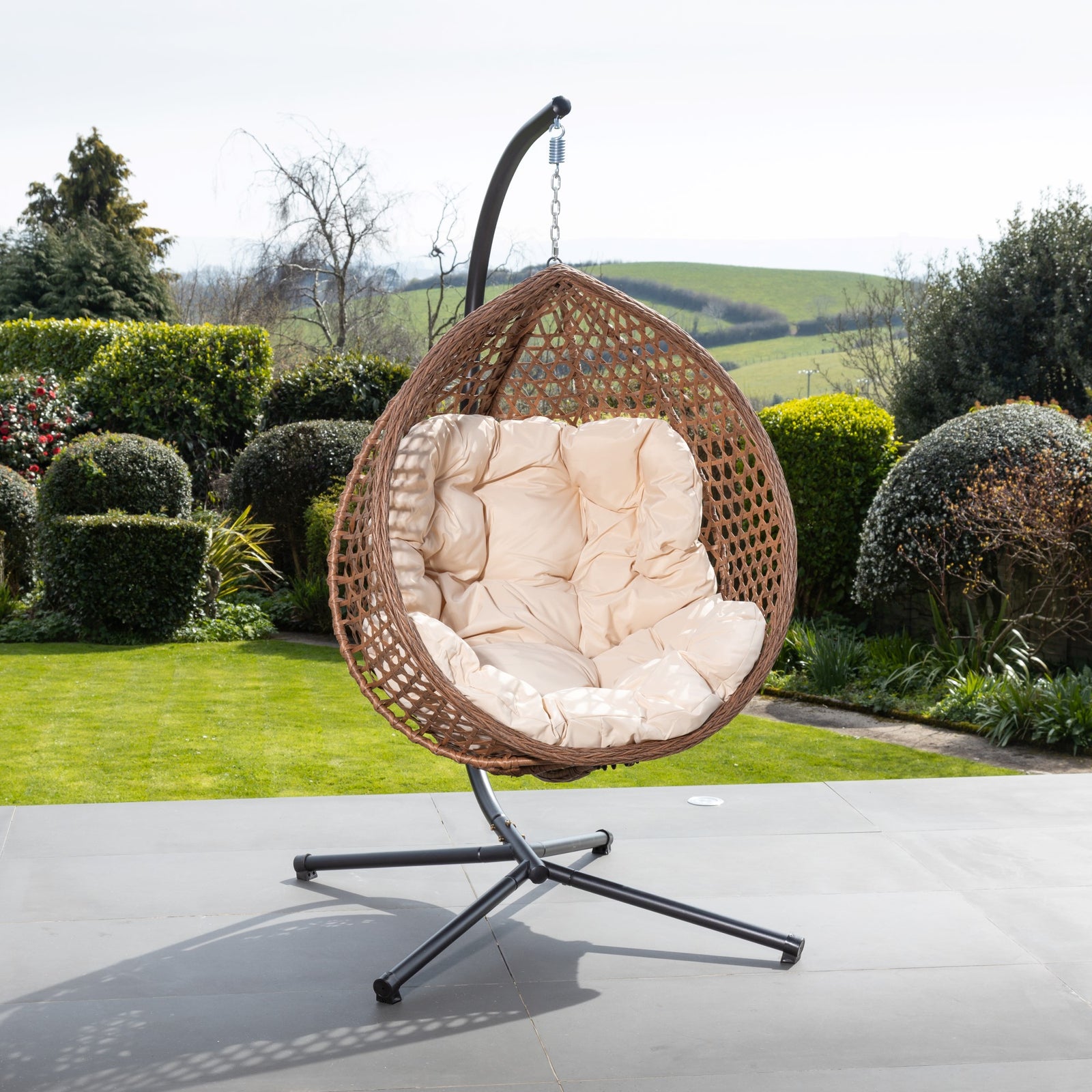 Bradshaw Swing Egg Pod Chair | One Size | Cream