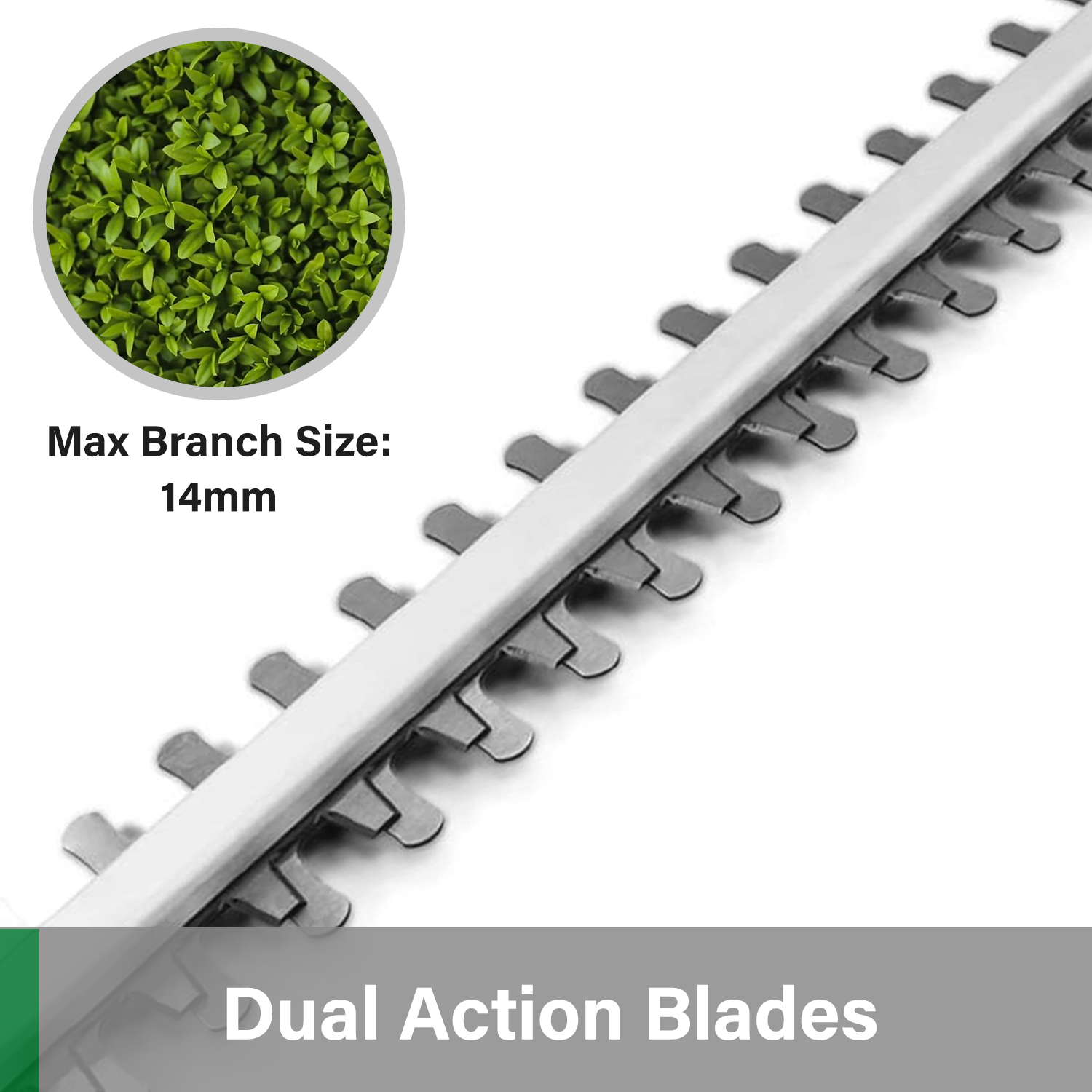Cordless Hedge Trimmer 18v Li-ion Long Reach Telescopic Garden Hedge Cutter, Battery & Charger Included