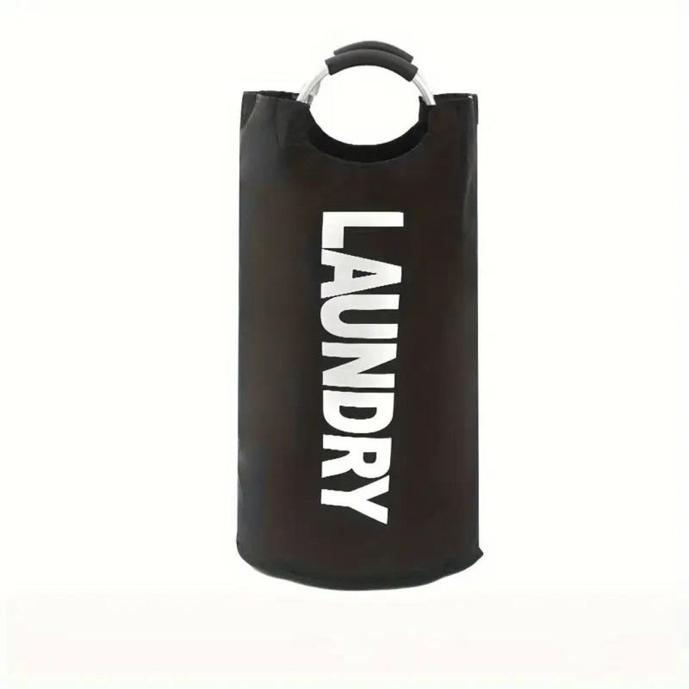 Dyzi Black Foldable Laundry Hamper Collapsible Clothes Basket
