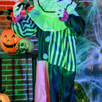 Halloween Clown Animatronic Prop With Light Up Eyes, For Indoor Outdoor