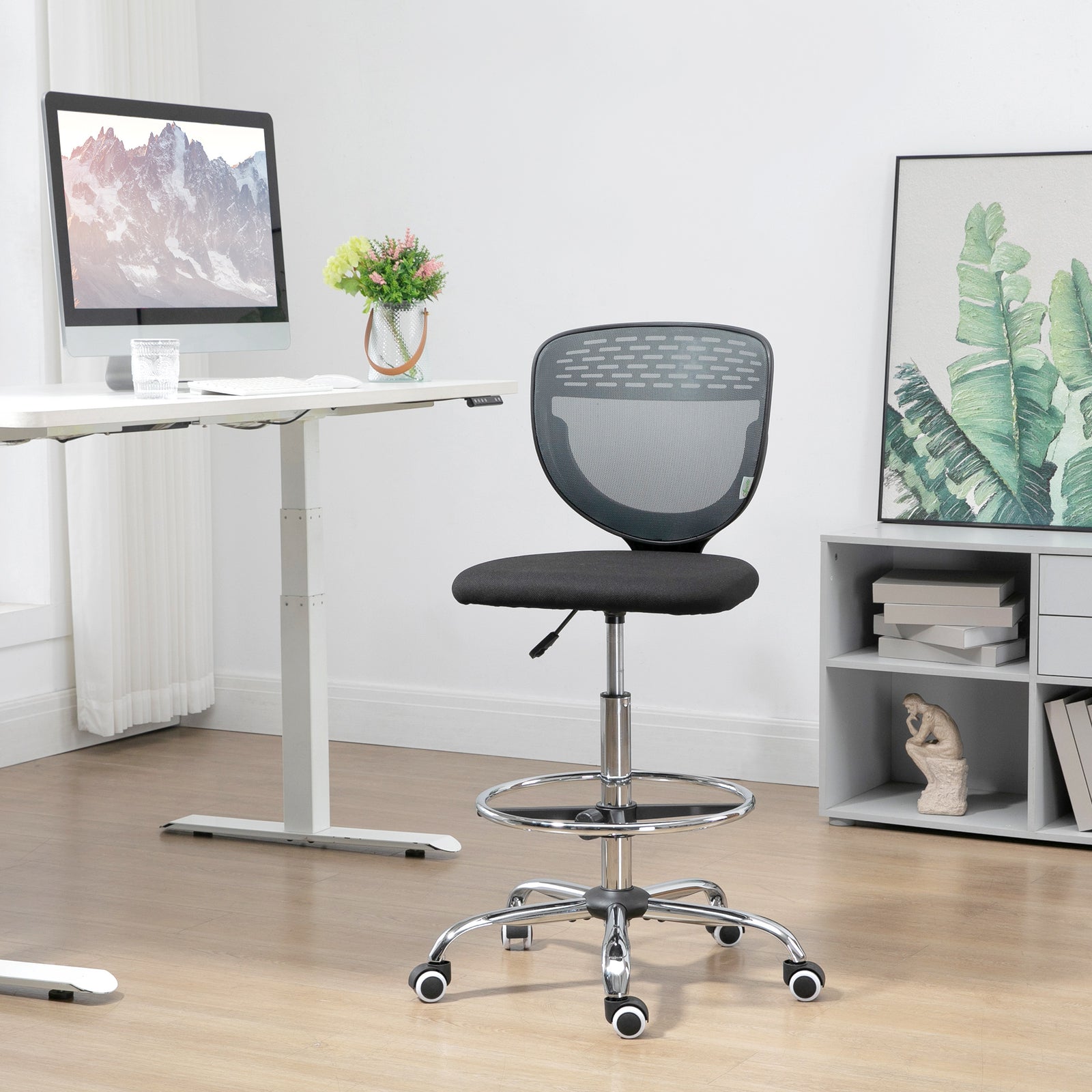 Mesh Fabric Standing Desk Chair