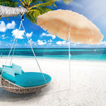 1.6m Hawaii Beach Sun Umbrella - Folding Parasol | Yellow