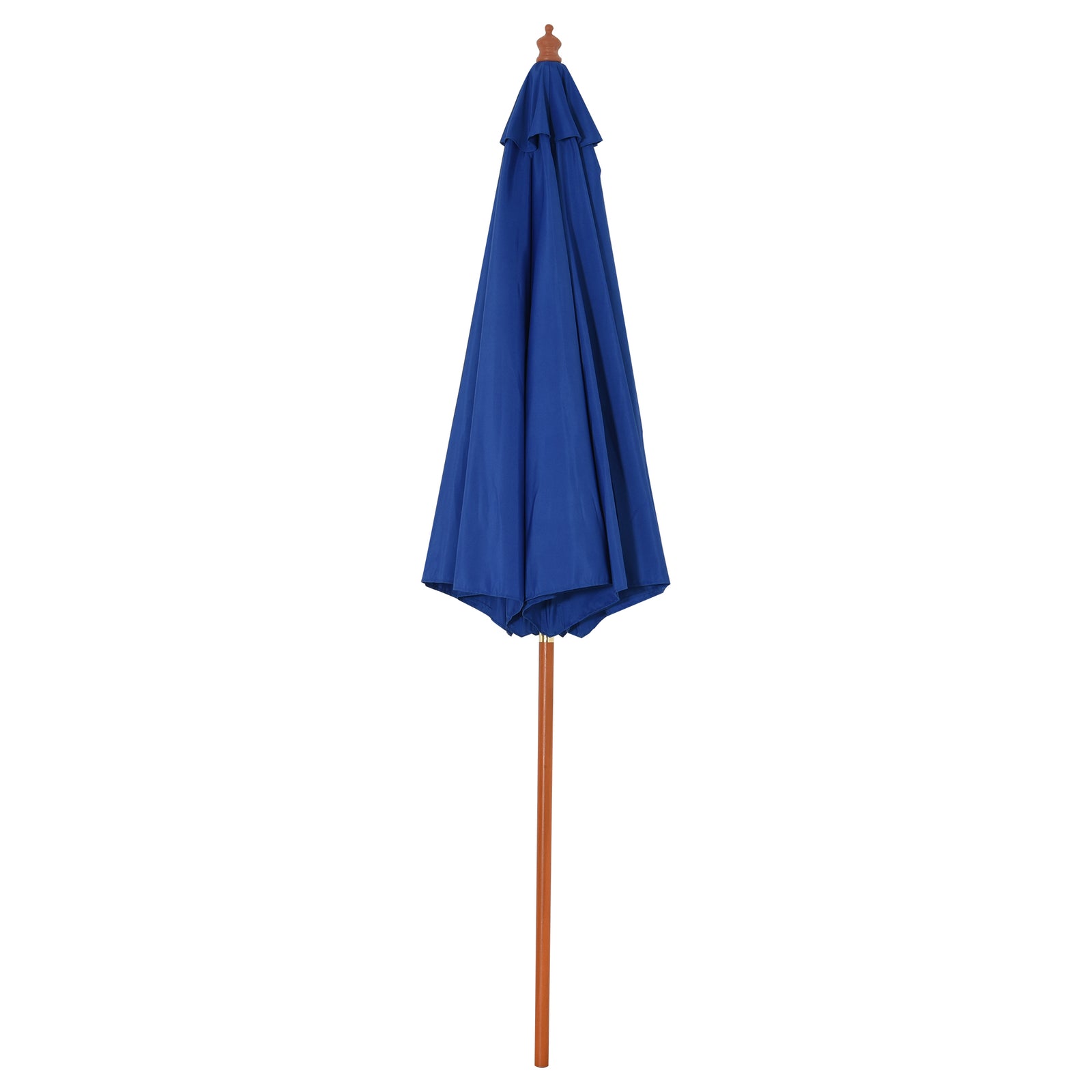 2.5m Wooden Garden Parasol Sun Shade | Blue