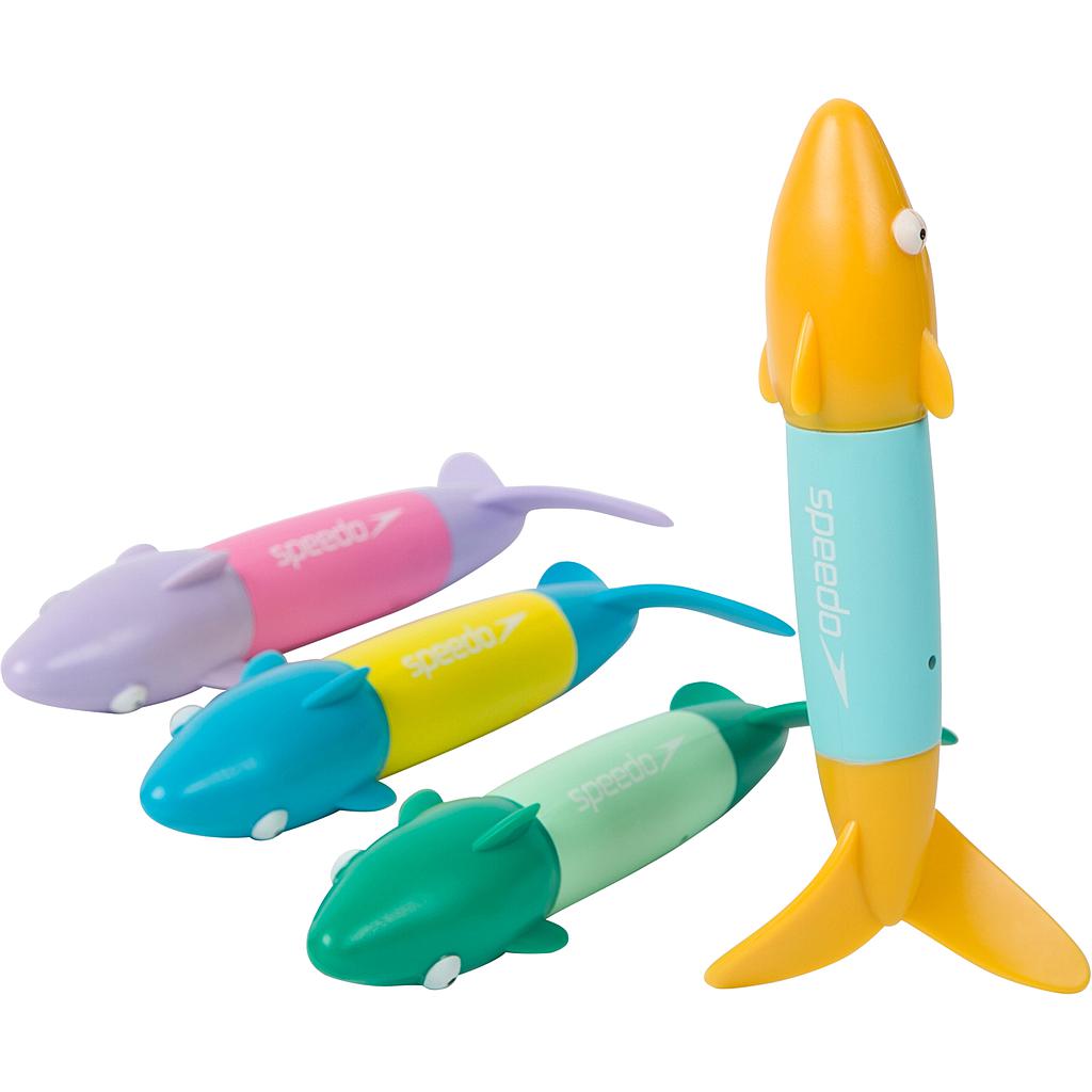 Spinning Shark Dive Toys (pack Of 4) | One Size | Multi Colour