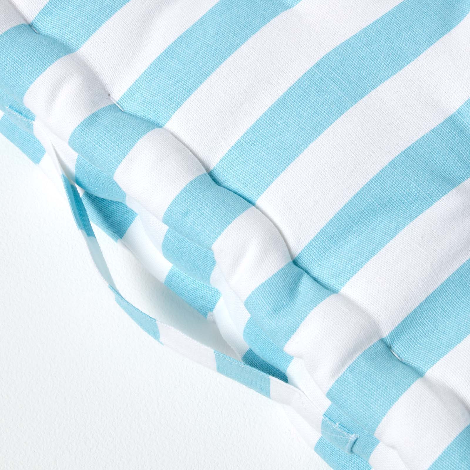 Cotton Thick Striped Floor Cushion | 40cm x 40cm | Blue