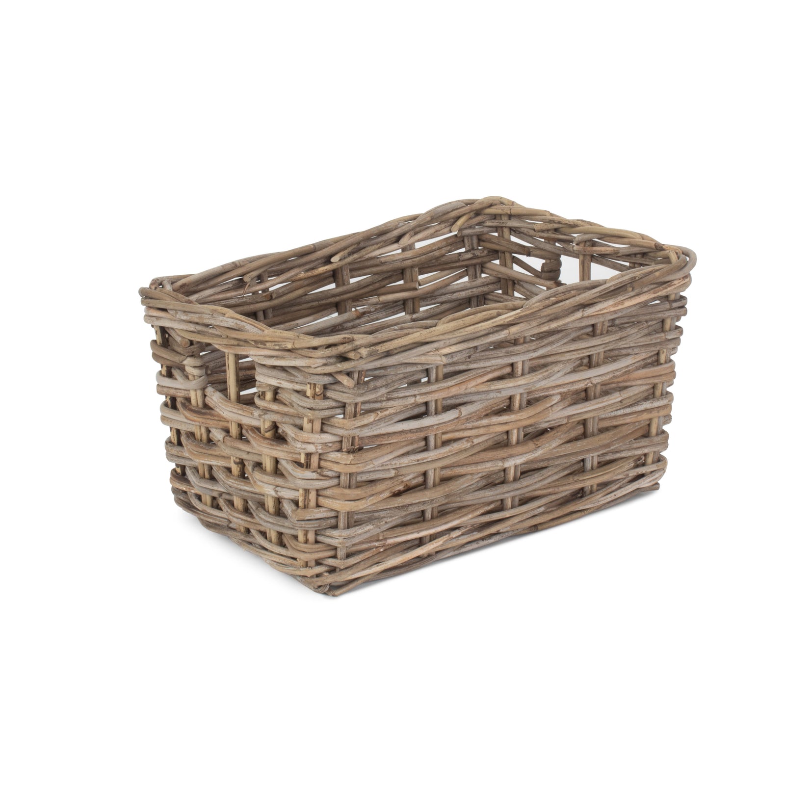 Rattan Rectangular Grey Rattan Storage Baskets | Medium | Gray