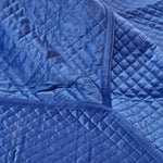 Paragon Diamond Pattern Geometric Velvet Bedspread | 250cm x 260cm | Navy Blue