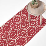 Riga 100% Cotton Printed Patterned Rug Hall Runner, 66 X 200 Cm | 200cm | Red