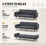 Jenna Suede Sofa Bed 3 Seater Living Room | Grey
