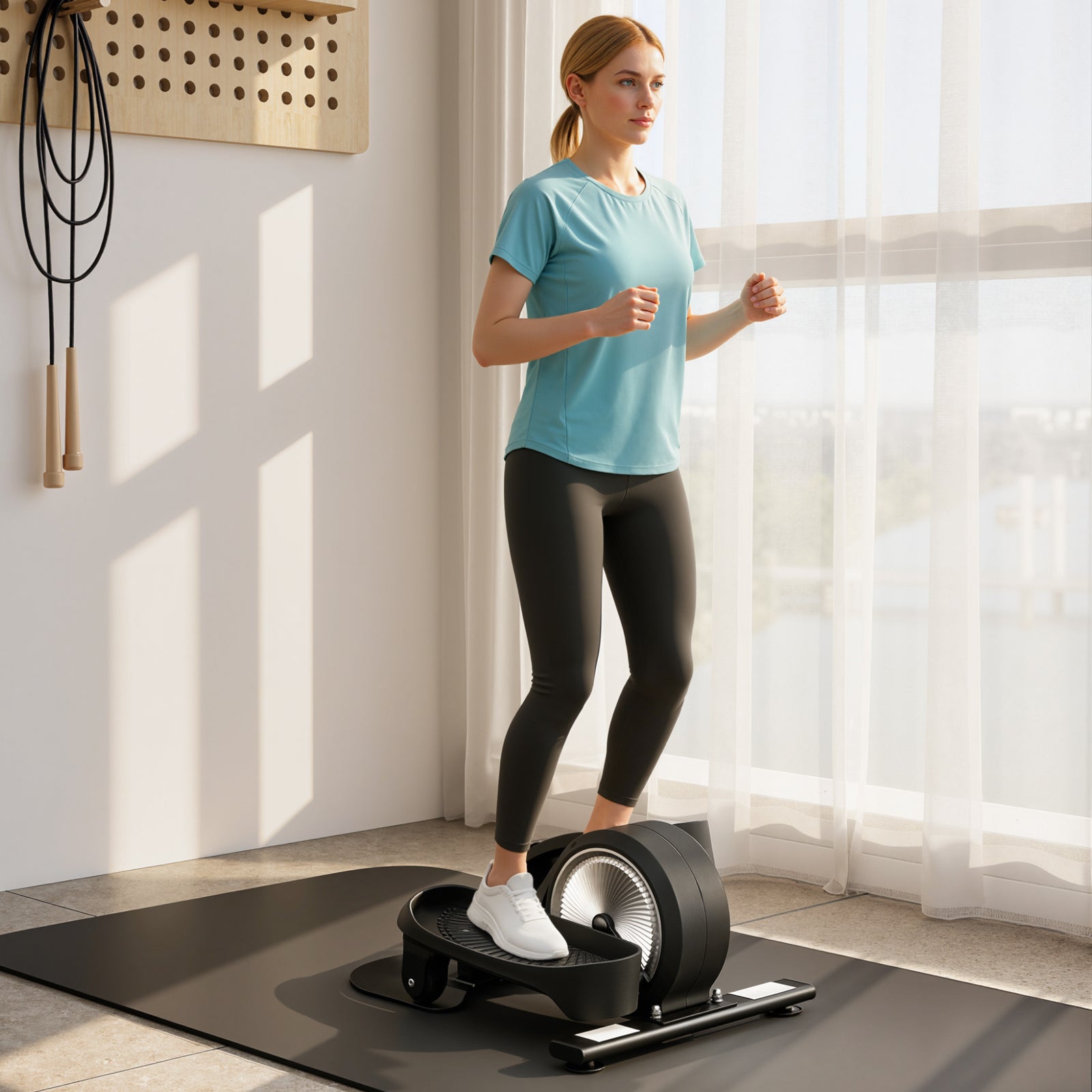 SPORTNOW Under Desk Elliptical Machine, Pedal Exerciser
