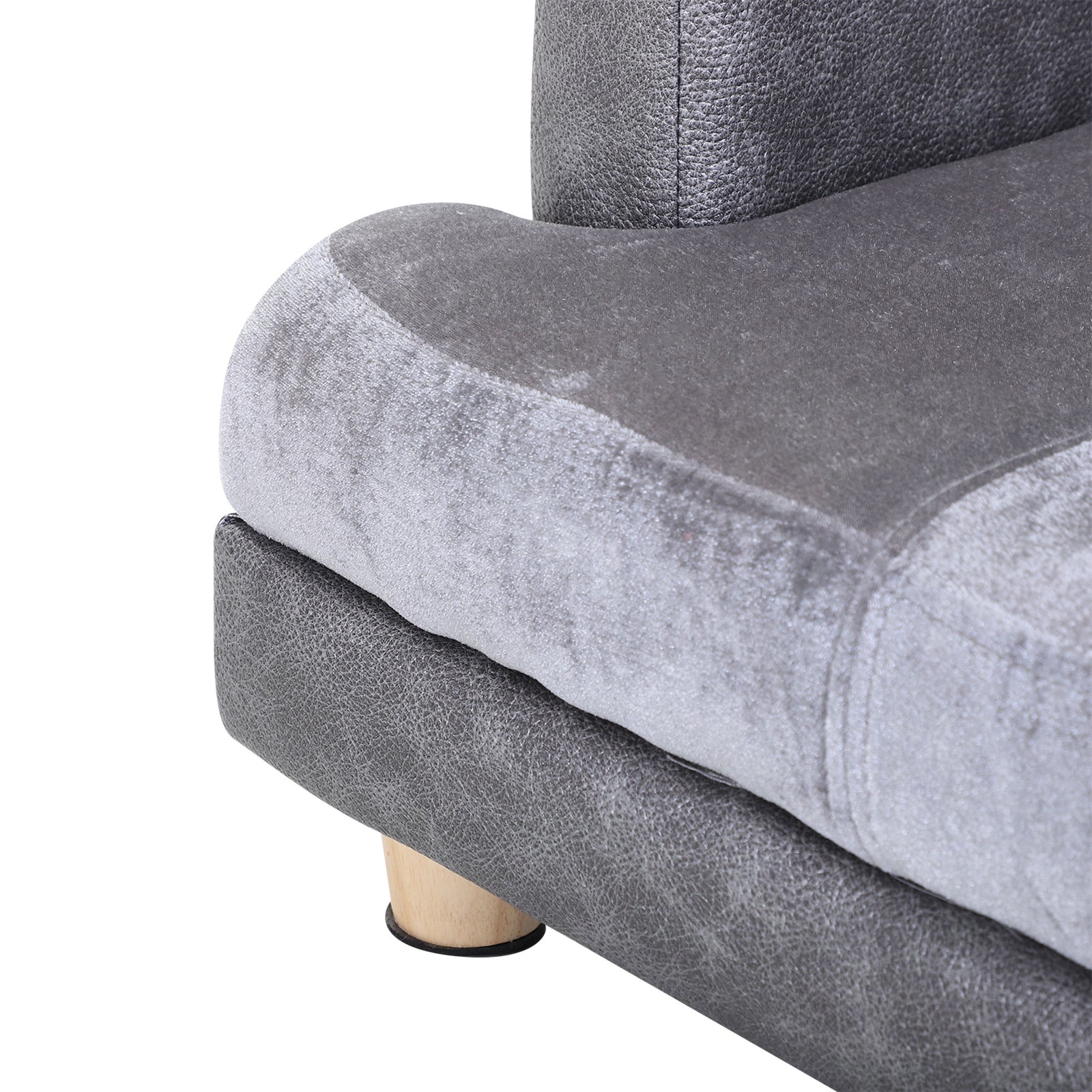 Dog Sofa Pet Lounge Bed W/ Anti-slip Legs For Small-sized Dogs - Grey