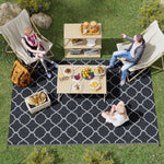 Reversible Rug W/ Carry Bag 182x274cm | Black