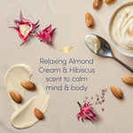 Caring Bath Soak - Almond Cream & Hibiscus, 1/4 Cream, 3 X 450ml