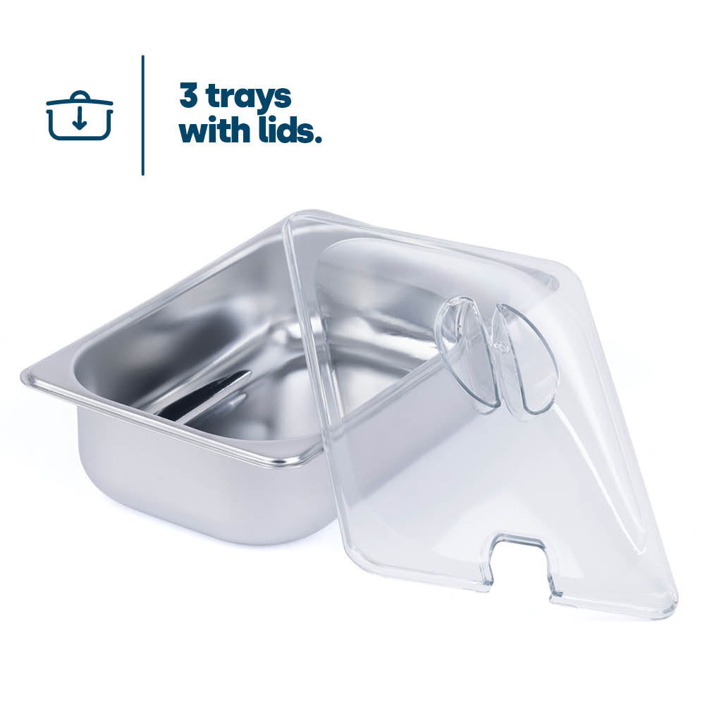 Livivo Electric Buffet Server 4.5l With Removable Trays And Temperature Dial
