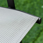 Outdoor Dining Set Steel Frames W/ 4 Chairs Coffee Table | 7 | Gray