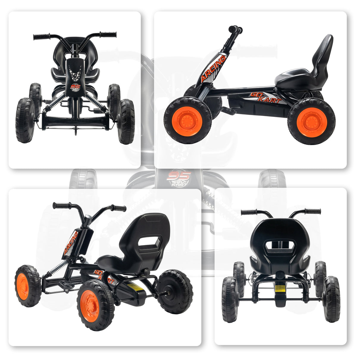 Pedal Go Kart, Go Kart For Kids Ages 2-5 Years | Black