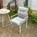 Lawn Chair Cushion Deep Seat For Indoor And Outdoor Furniture | Light Grey