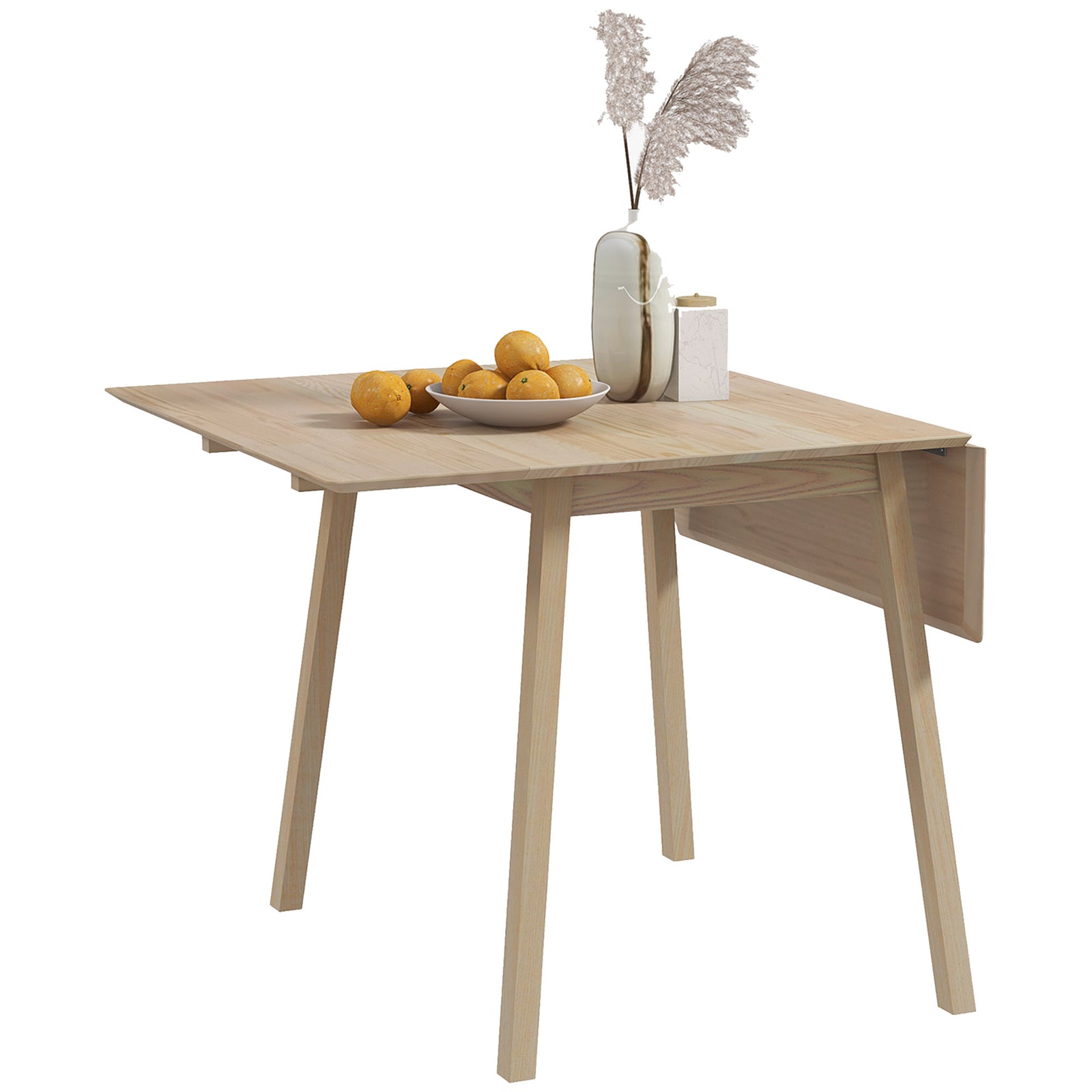Folding Dining Table For Small Space Wood Drop Leaf Table | Natura