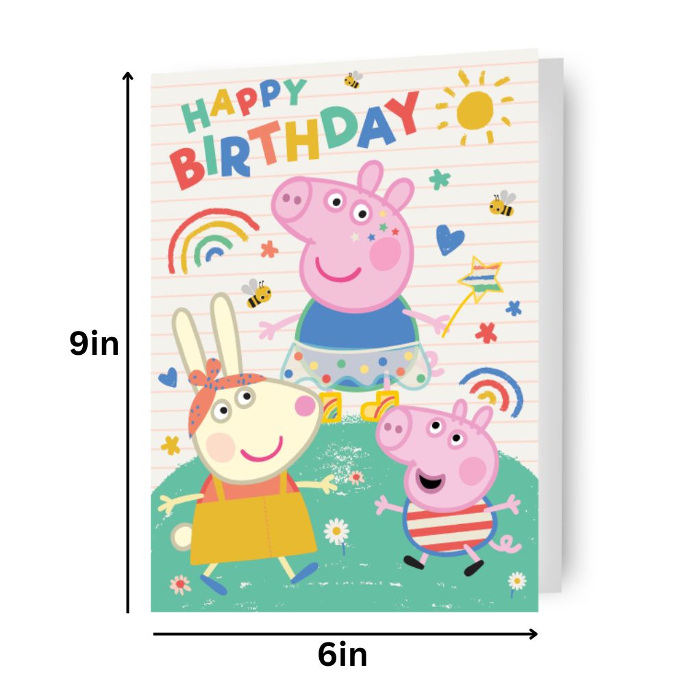 Peppa Pig Sound Birthday Card Official Product