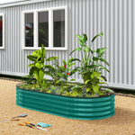 Galvanised Raised Garden Bed Planter Box | Green