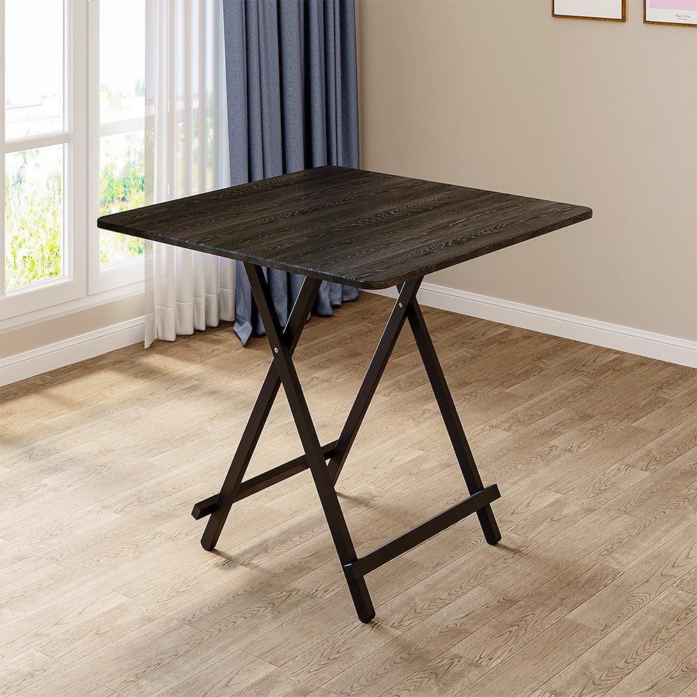 Folding Wooden Dining Table | 80cm x 80cm | Black