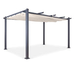 Acorn Aluminium 4m Rectangular Pergola Gazebo | 4m x 3m | Creamy White