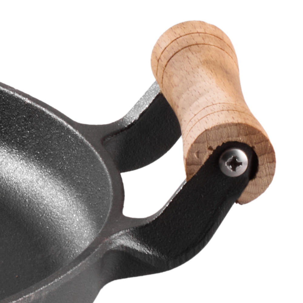 Living and Home 32cm Dia Dual-handle Round Cast Iron Skillet