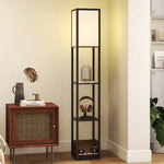 HOMCOM 3-tier Floor Lamp, Bulb Not Included, Black