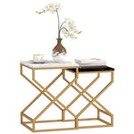 Nest Of Tables, Coffee Table Set With Steel Frame