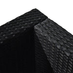 3pcs Patio Rattan Sofa Garden Furniture Set W/ Cushions | Black