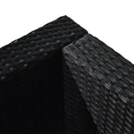3pcs Patio Rattan Sofa Garden Furniture Set W/ Cushions | Black