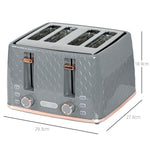 Toaster With 4 Slot, 7 Browning Levels, 1600w  Honeycomb | One Size
