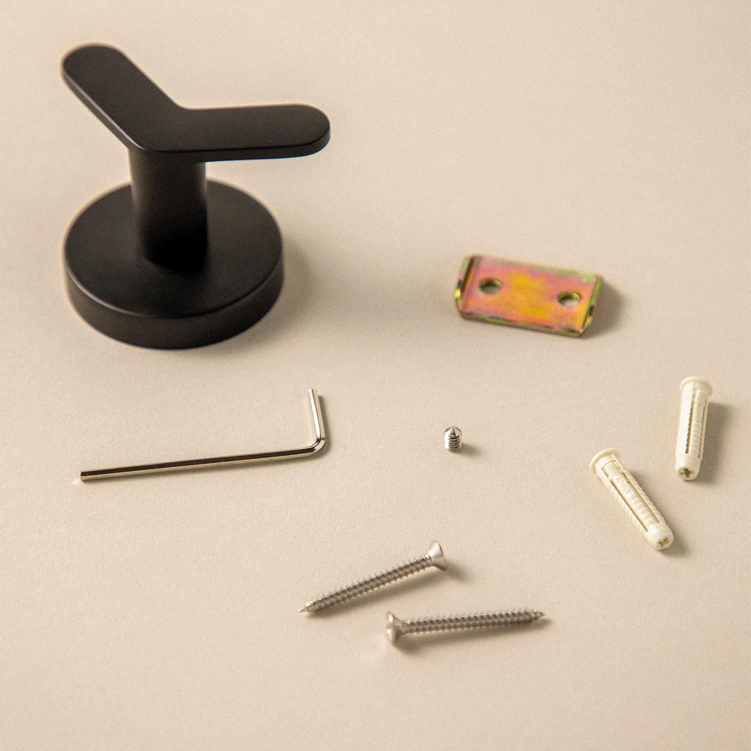 Double Towel Hook, Robe & Coat Hook, Chrome, Start Collection