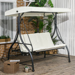 Outsunny 3 Seater Canopy Swing Chair Porch Hammock Bed Rocking Bench
