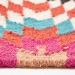 Manila Handwoven Diamond Kilim Wool Rug | 150cm x 95cm | Orange & Black