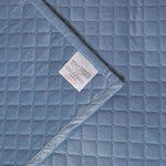 Diamond Quilted Velvet Bed Throw | 150cm x 200cm | Blue