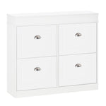 Shoe Cabinet With 4 Flip Drawers Storage Cupboard