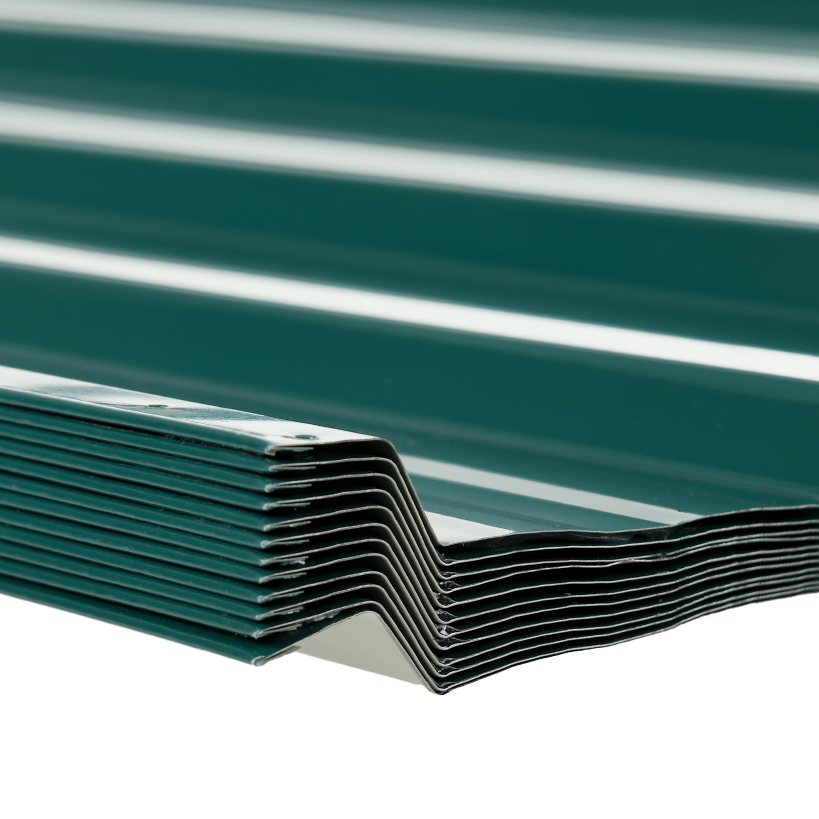 Pack Of 12 Metal Roofing Sheets For Greenhouse And Shed | Green