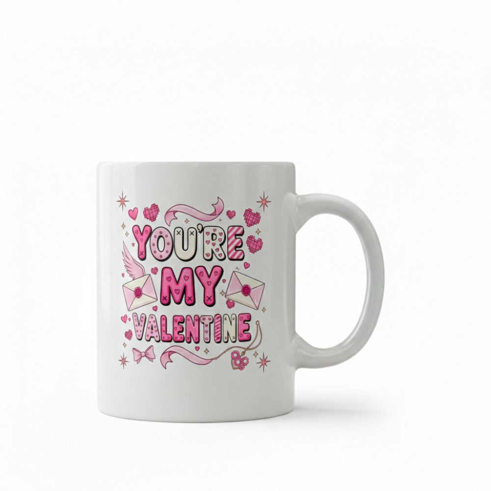 Dyzi You’re My Valentine Printed Ceramic Mug Valentine’s Day Gift