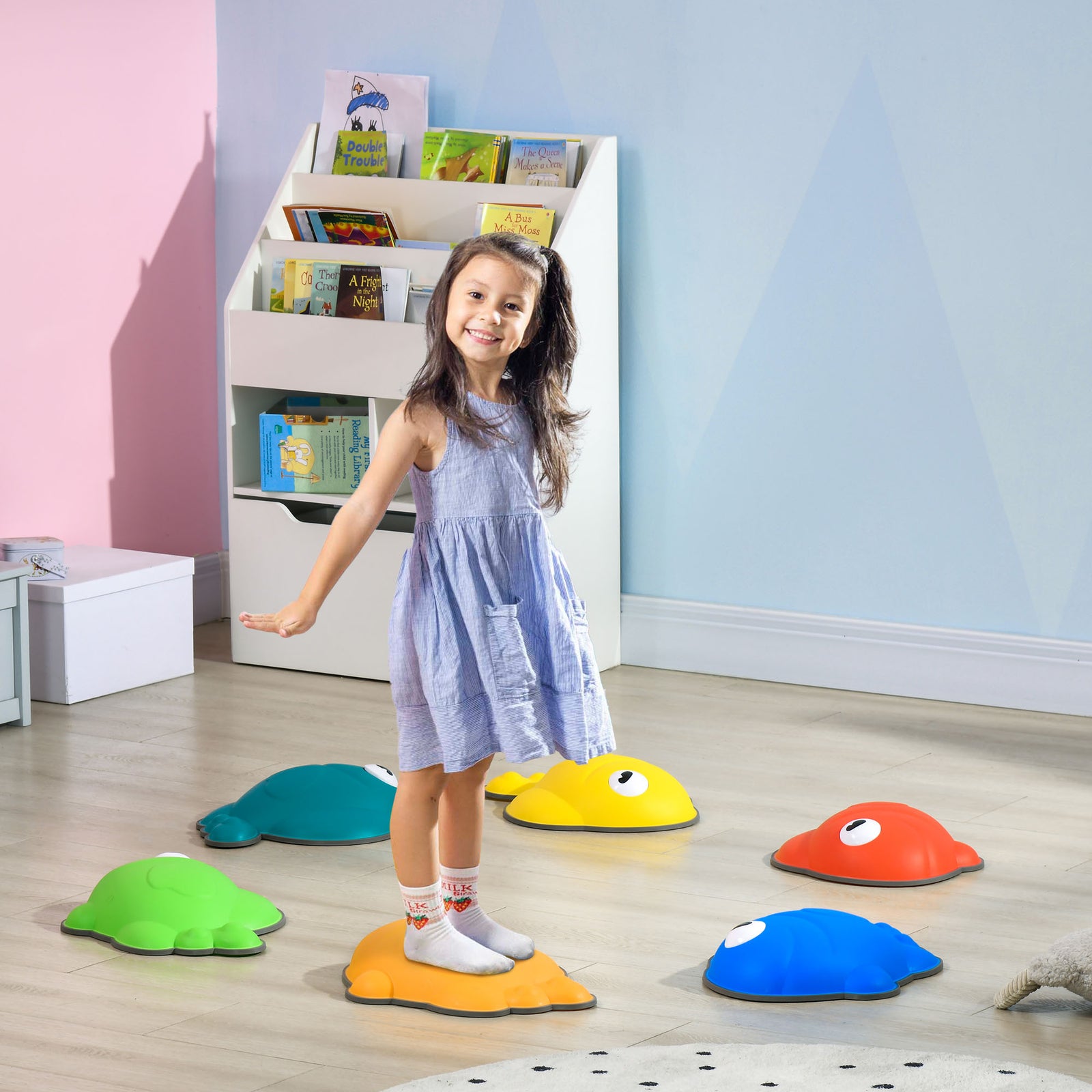 Kids Fish Stepping Stones, 6/9 Pcs Balance Stepping Stones For Sensory | Small | Multi Colour